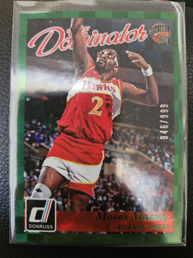 2015-16 Panini Donruss Elite Dominator Moses Malone HOF Hawks #18/999