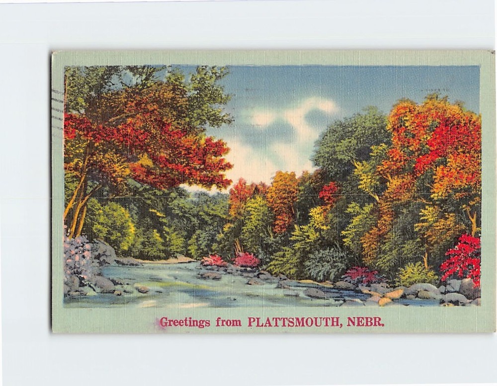 Postcard Greetings from Plattsmouth Nebraska USA