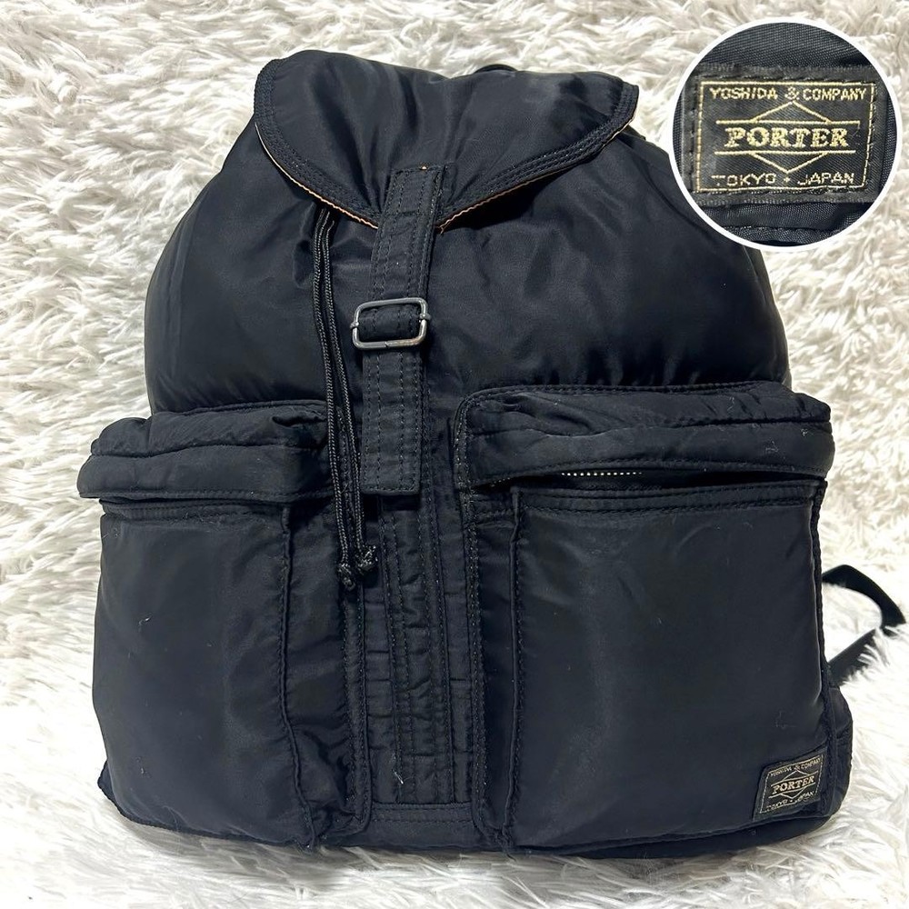 PORTER YOSHIDA Tanker Backpack Daypack Black Nylon Rare Vintage Japan Used