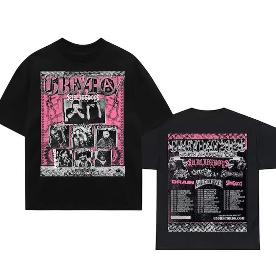 Grey Day 2026 Tour Shirt, Suicideboys G59 Merch, Unisex Rapper Clothing Multi