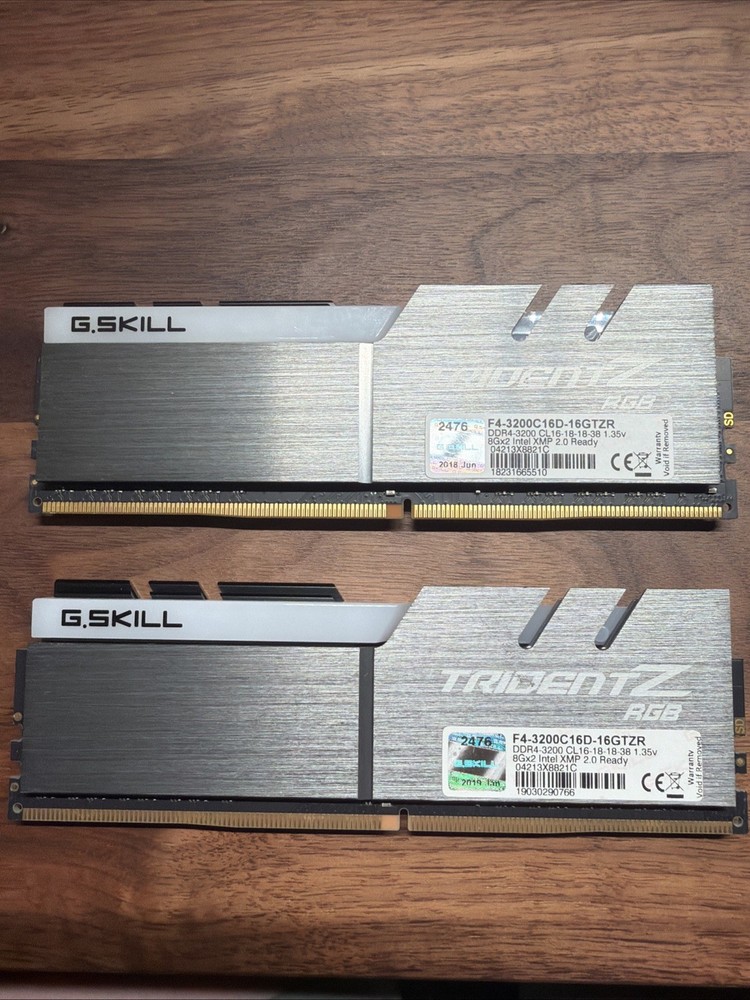 G.SKILL TridentZ RGB 16GB (2x8GB) DDR4 3200MHz RAM Tested And Working