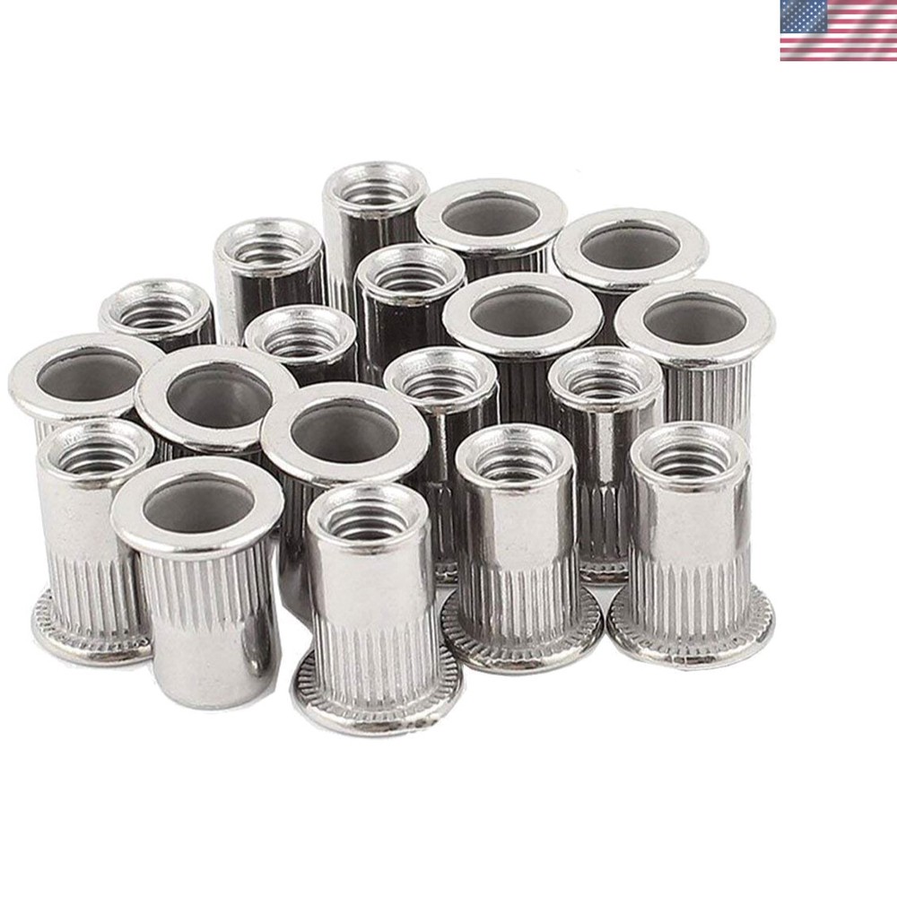 20pcs 3/8-16 Rivet Nuts Stainless Steel Threaded Rivet Insert Nuts Rivnuts Nu...
