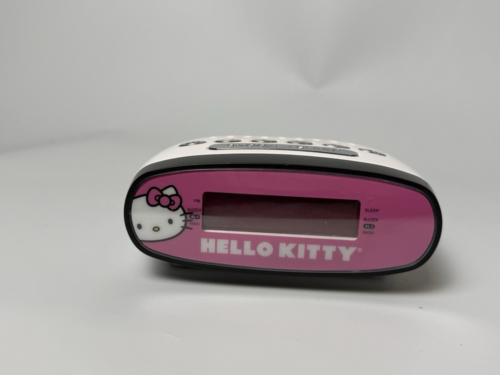 Sanrio Hello Kitty Digital Clock Radio Alarm Tested Working 2013 Cord Batteries