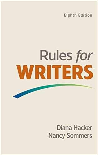 Rules for Writers - Spiral-bound, by Hacker Diana; Sommers Nancy - Acceptable