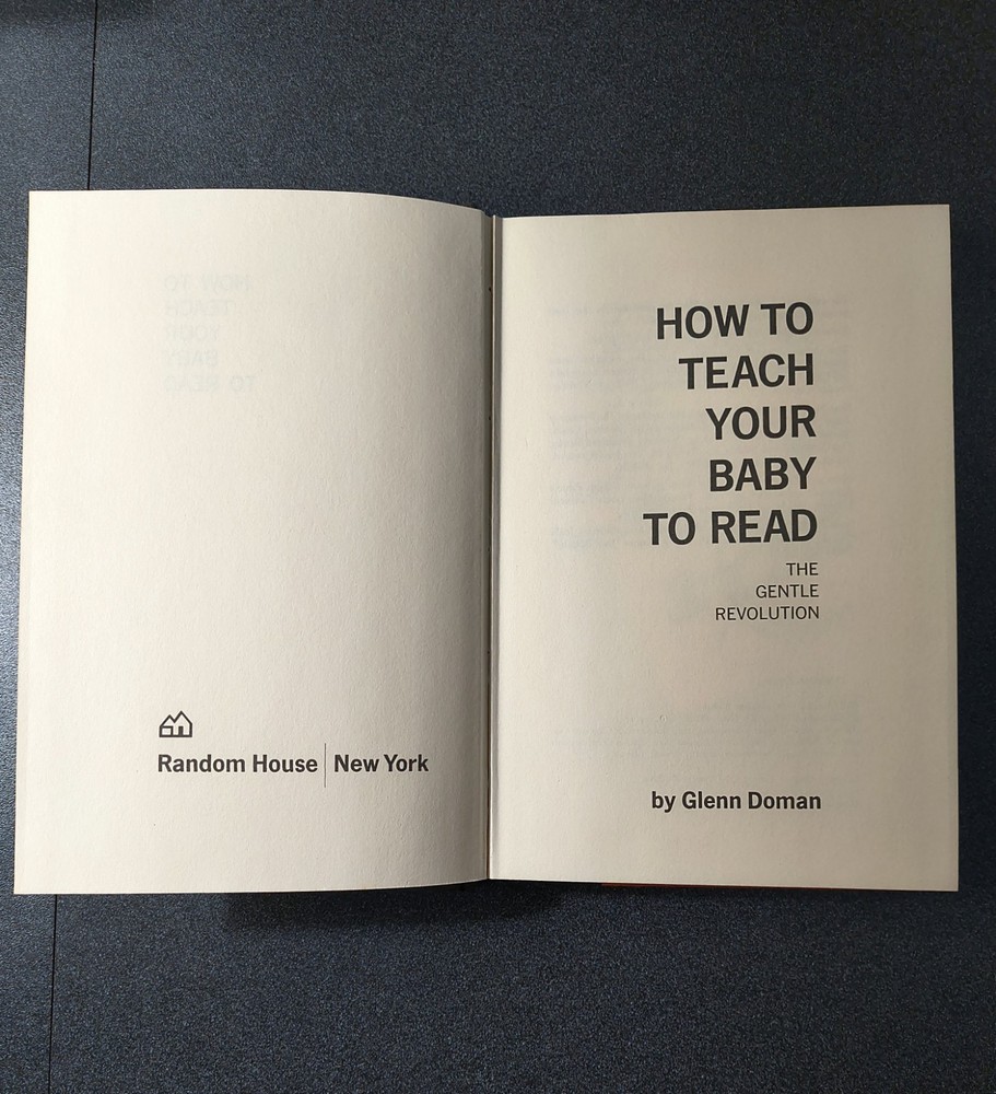How To Teach Your Baby To Read By Glenn Doman 1964 Hardcover Thirteenth Printing
