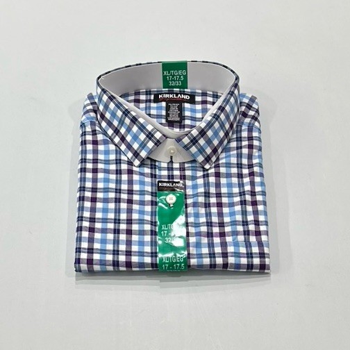 Kirkland Signature Men’s Performance Sport Shirt, Multicolor, XL(17-17.5, 32/33)