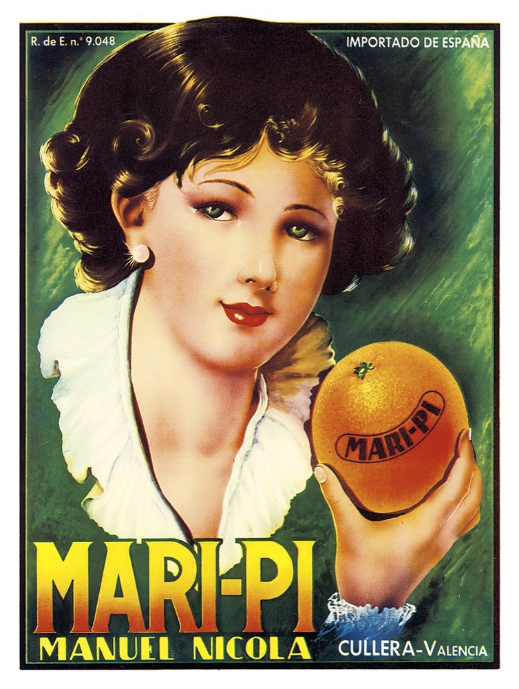 9685.MariPi.manuel nicola.oranges.spanish ad.POSTER.decor room Home Office art