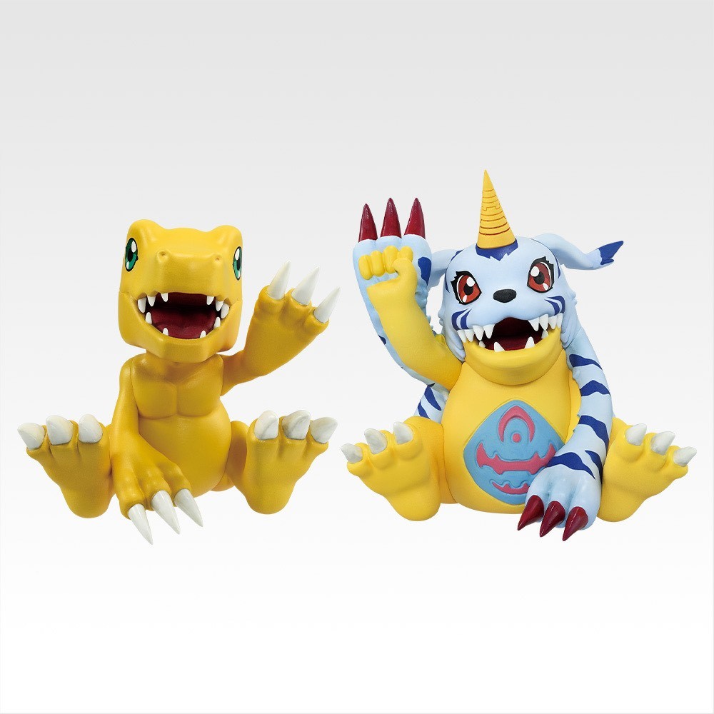 Digimon Ichiban Kuji C Prize Agumon & Gabumon Set Figure New From Japan