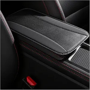 Universal PU Leather Car Center Console Cover, Armrest Protector  Color: Black
