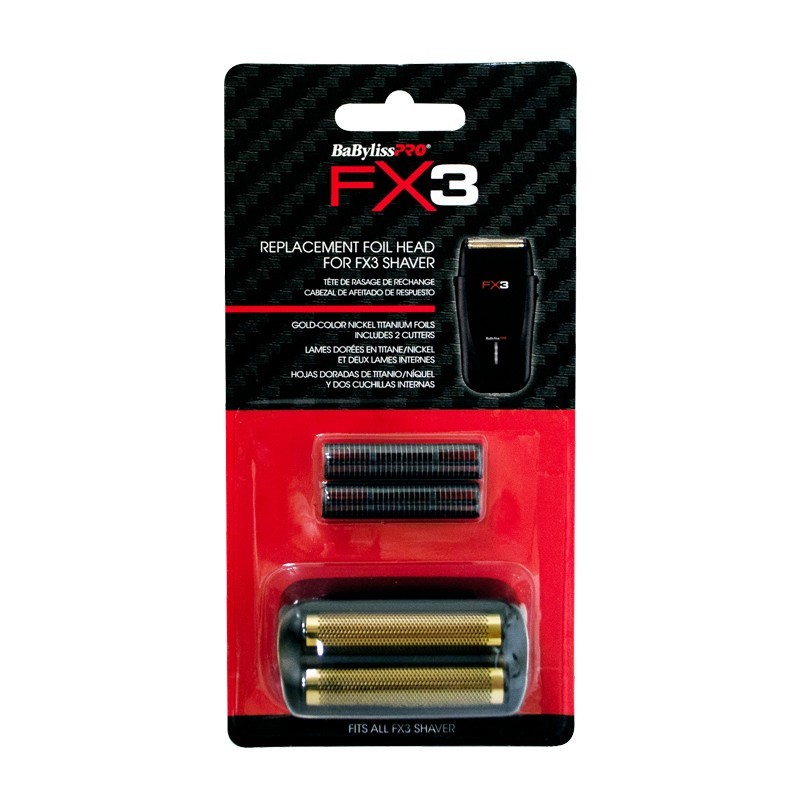 BaByliss Pro FX3 Replacement Foil Head for FX3 Shaver - Black #FXX3RFB