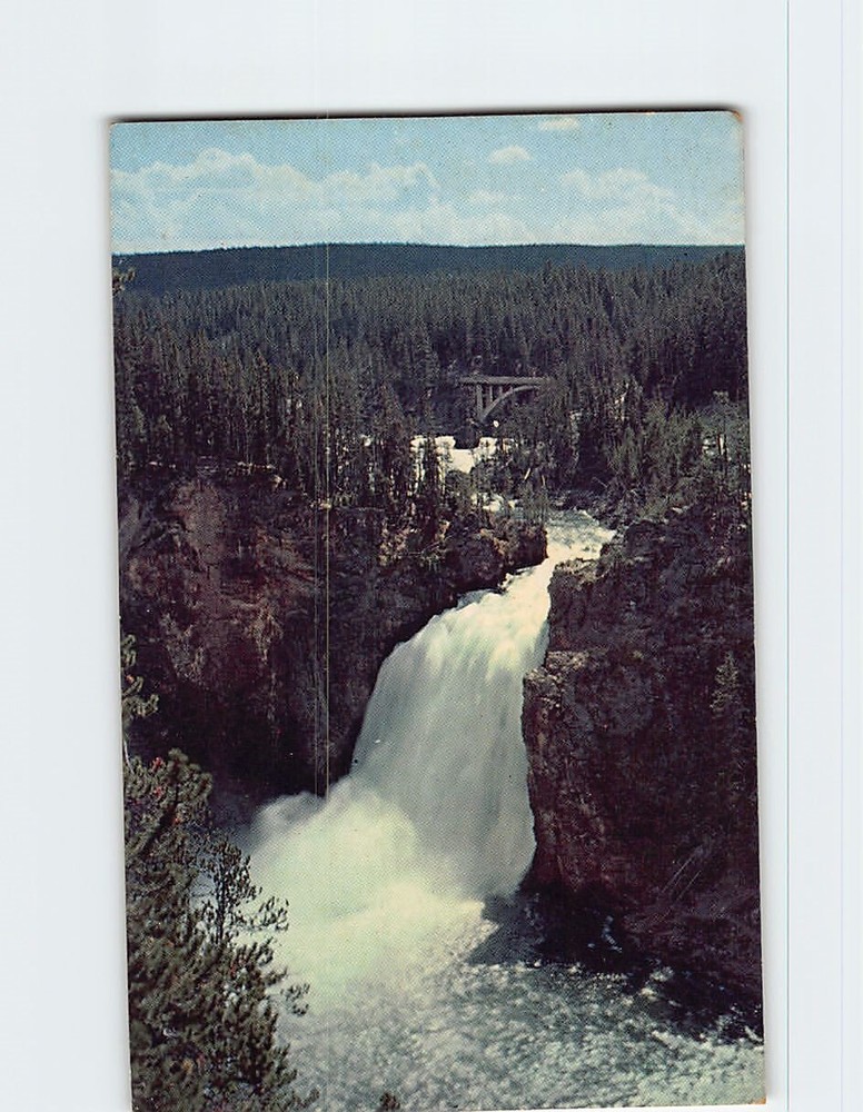 Postcard Upper Falls Yellowstone River Yellowstone National Park Wyoming USA