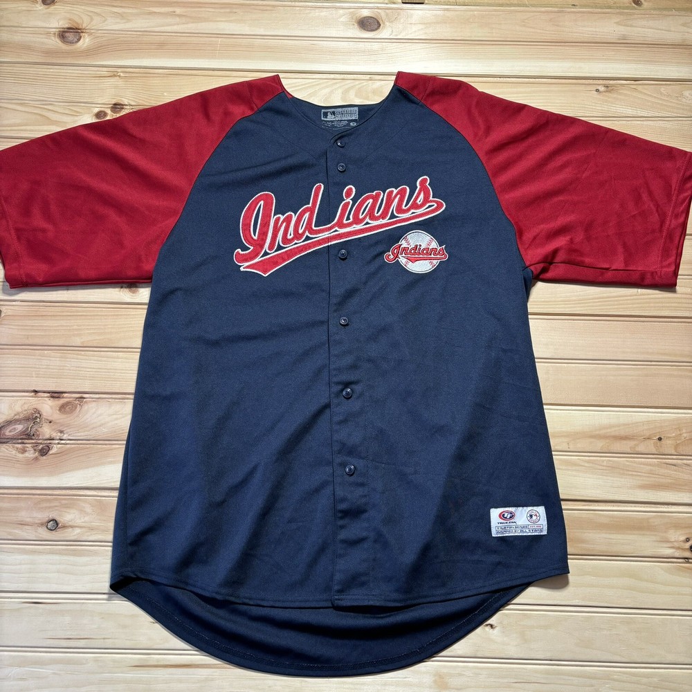 Vintage Authentic Cleveland Indians MLB Baseball Jersey Size XL True Fan