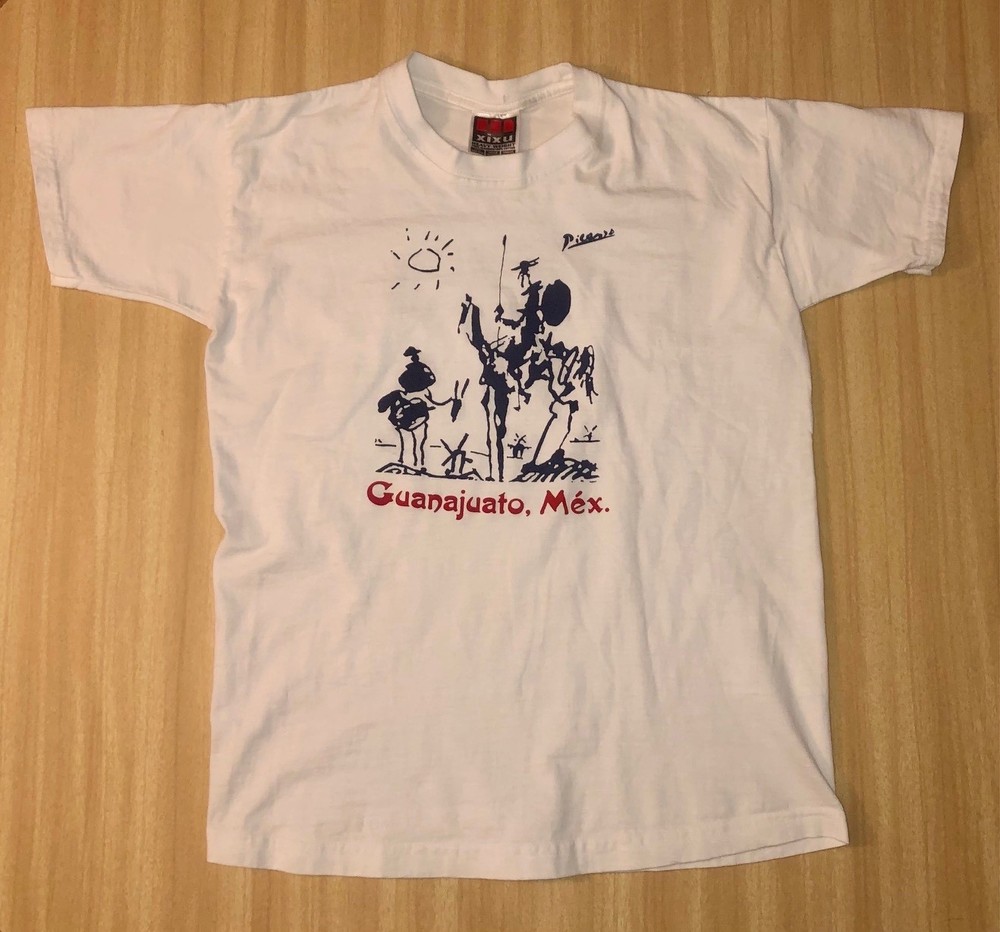 Vintage PABLO PICASSO DON QUIXOTE Guanajuato, Mexico T Shirt White Small