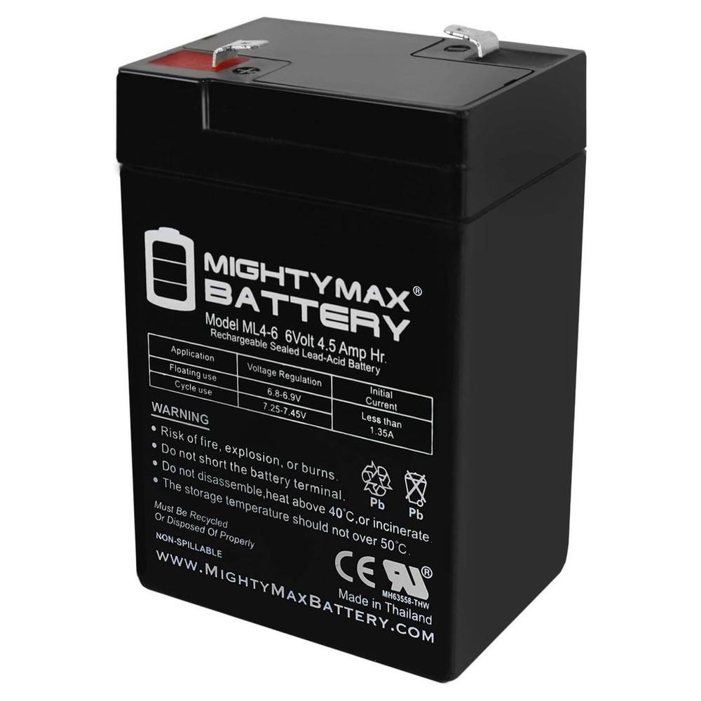 Kit de alimentación profesional Mighty Max 6V 4.5AH SLA reemplaza a American Hunter RD