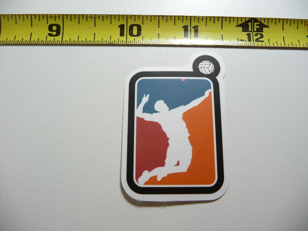 Men's Volleyball Player Returning Serve Decal Sticker