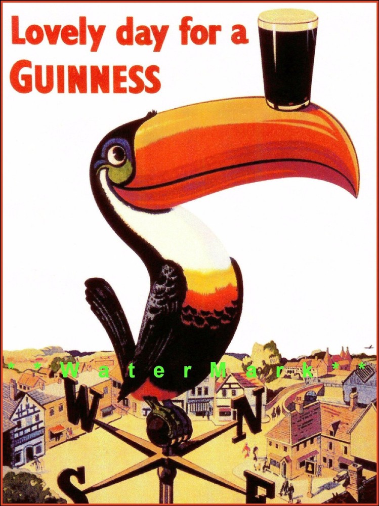 Lovely Day For A Guinness Toucan Weathervane Vintage Poster Print Home Bar Decor