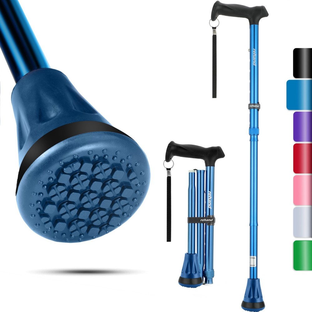 Adjustable Foldable Walking Cane for Seniors - Lightweight Heavy Duty Canes