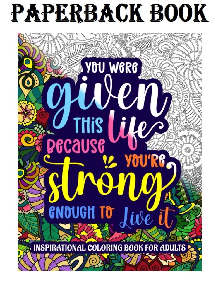 Inspirational Coloring Book For Adults: Motivational Quotes Coloring Book with G