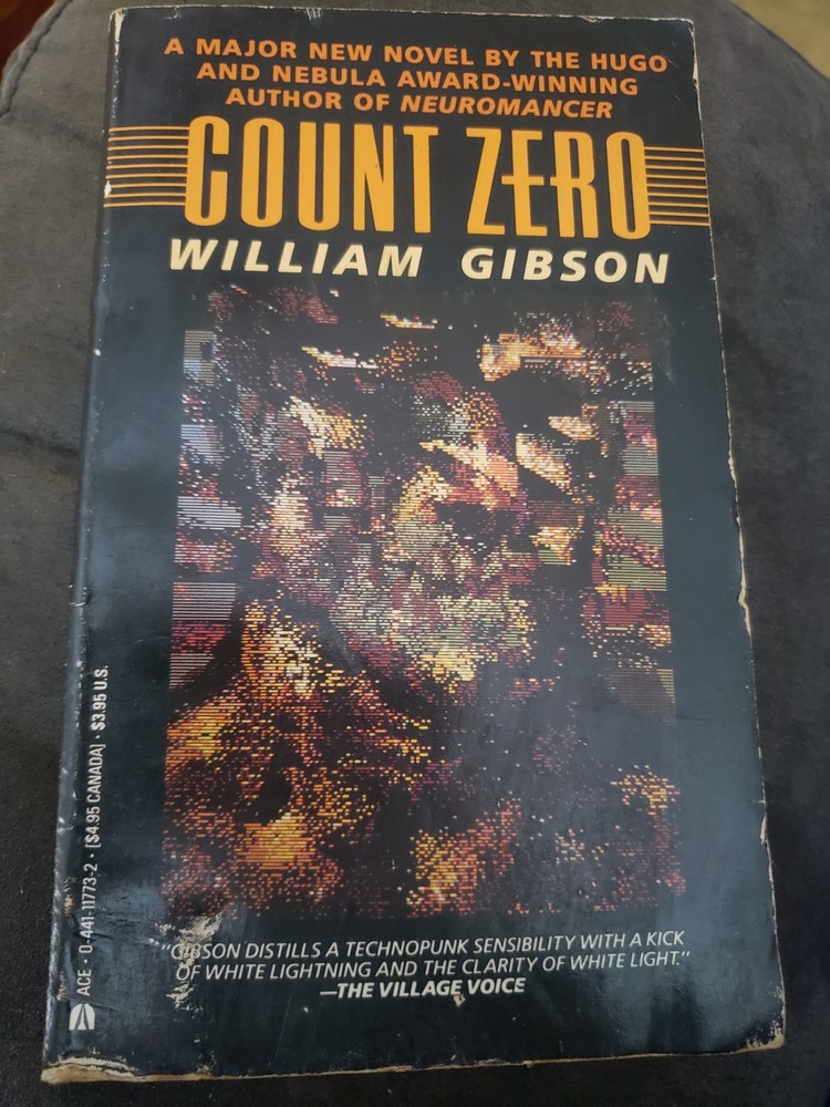 Count Zero by William Gibson 1987 Ace Vintage Paperback Cyberpunk Sci-fi
