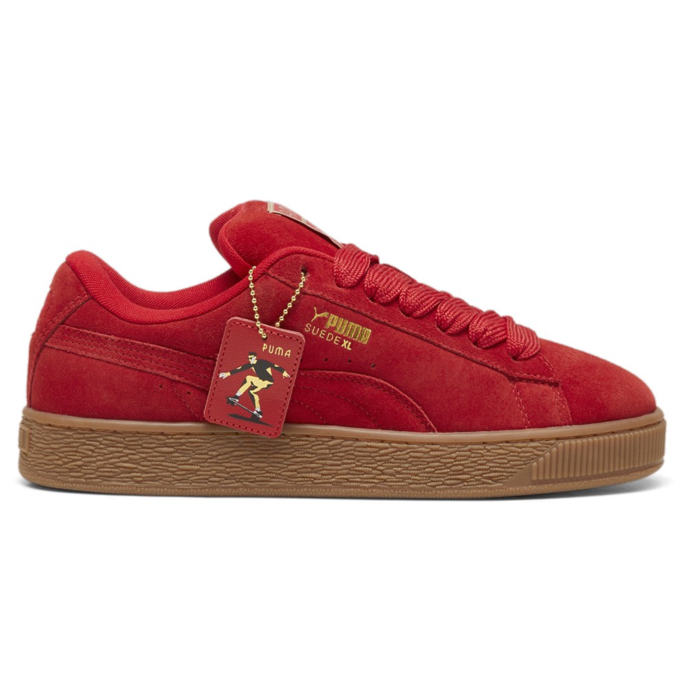 PUMA Suede Xl Op Lace Up  Mens Red Sneakers Casual Shoes 40170901