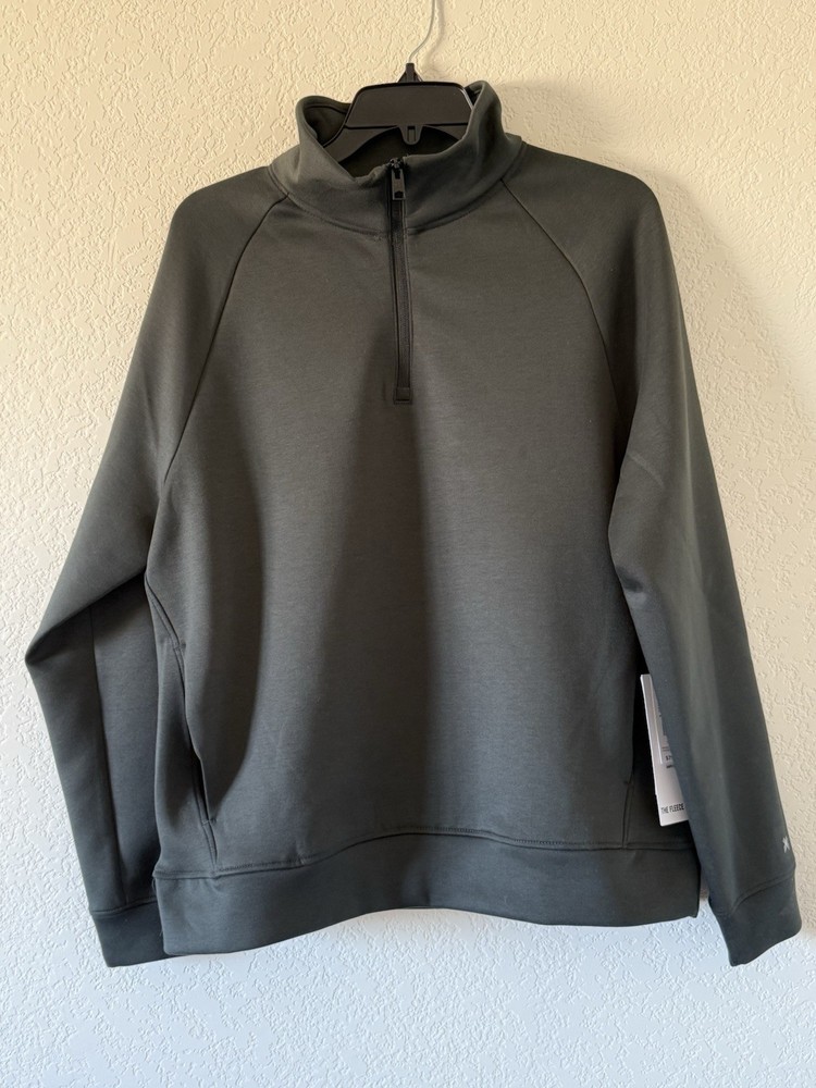 Kenneth Cole Men's Active Quarter-Zip Pullover Sweater - Night Pine Size Medium