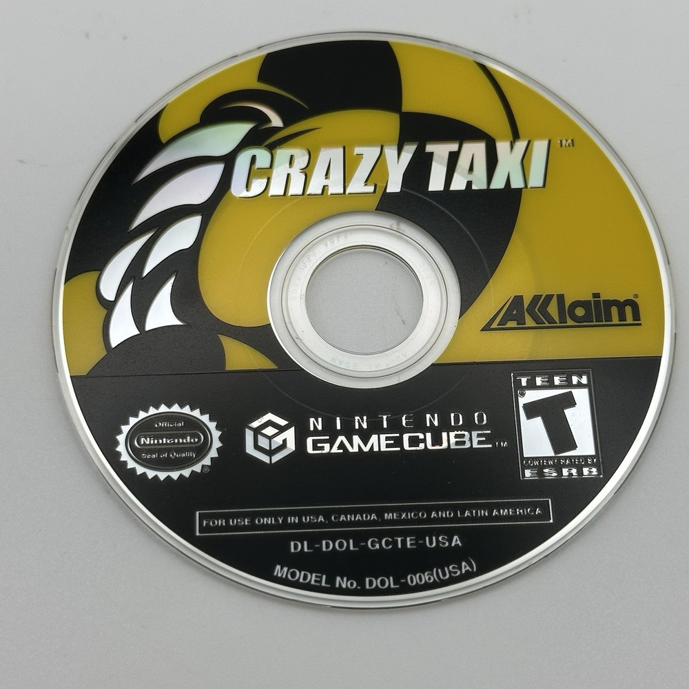 Crazy Taxi (Nintendo GameCube, 2001) Disc Only Tested Working With Scratches
