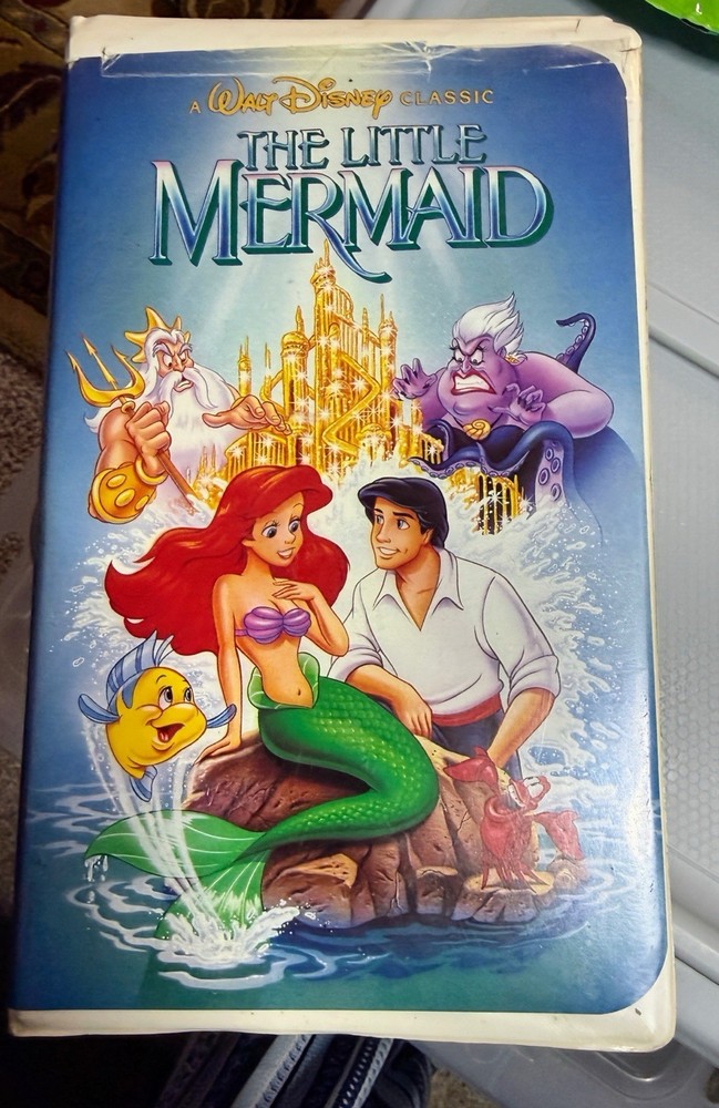 The Little Mermaid VHS Original 1990 Banned Cover Clamshell Case Vintage Disney