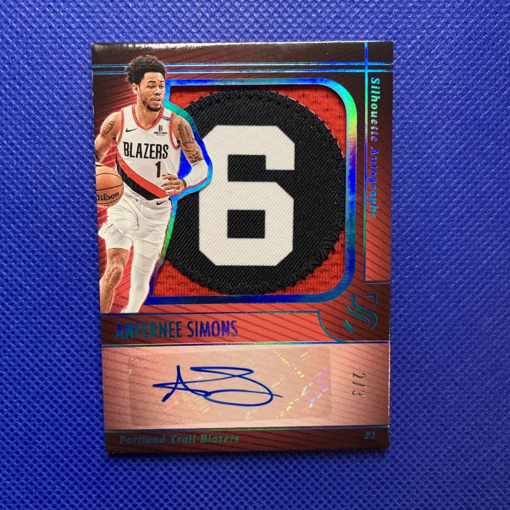 ANFERNEE SIMONS 2/3 VPA GU BILL RUSSELL #6 PATCH 2024-25 SILHOUETTE PATCH AUTO