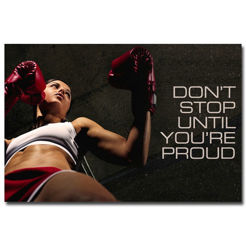 Fitness Motivational Bodybuilding Wall Art Print Poster US