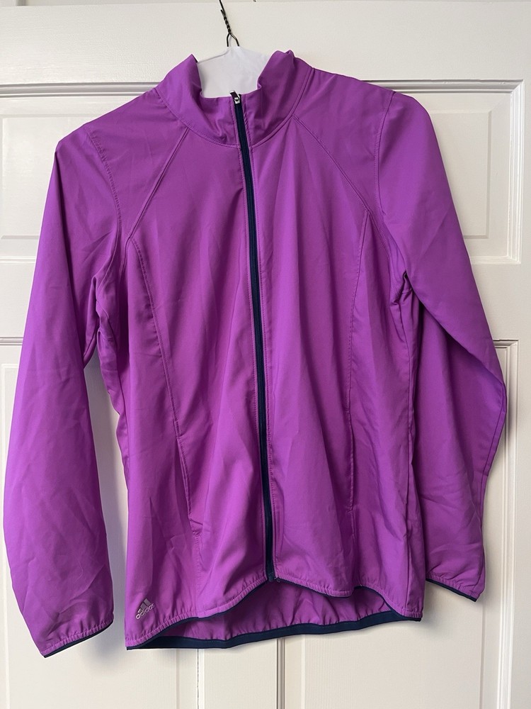 adidas Women's Purple Full Zip Lightweight Golf Jacket Size M