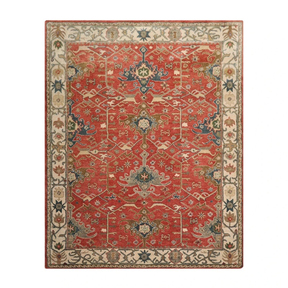 Geometric Design Handmade Hand Tufted 100% Wool Rug Color Multicolor Carpet Rug