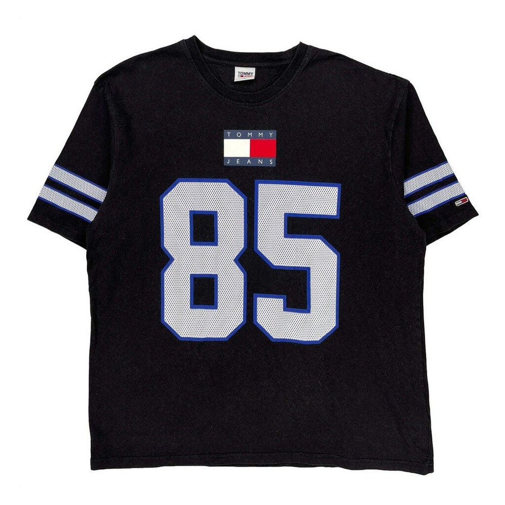 85 Tommy Jeans Football Jersey - XL Black Cotton