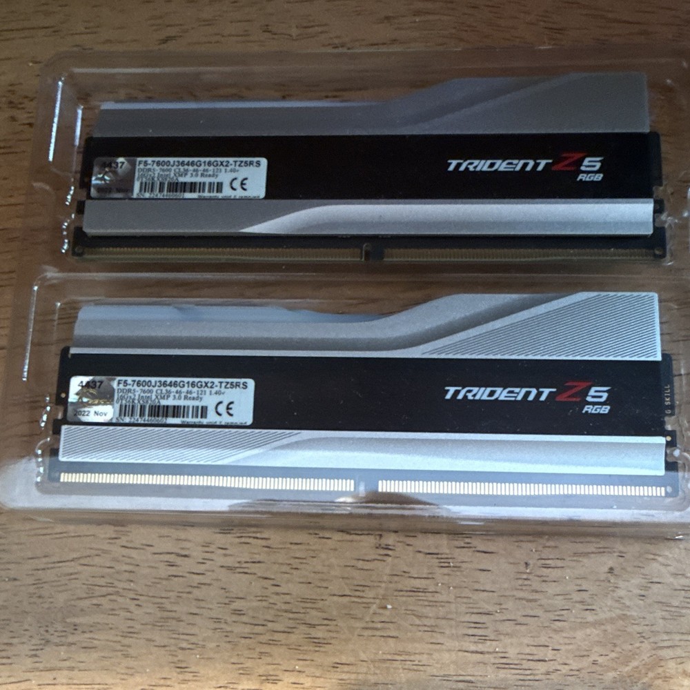G.SKILL Trident Z5 RGB DDR5-7600 32GB (2x16GB) DIMM Intel XMP 3.0 Ready