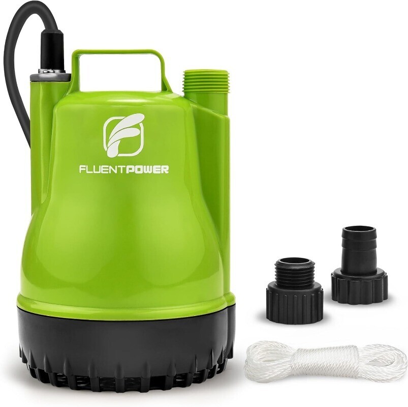 1/4HP 1900GPH Submersible Utility Pump for Draining Pools Water Sump