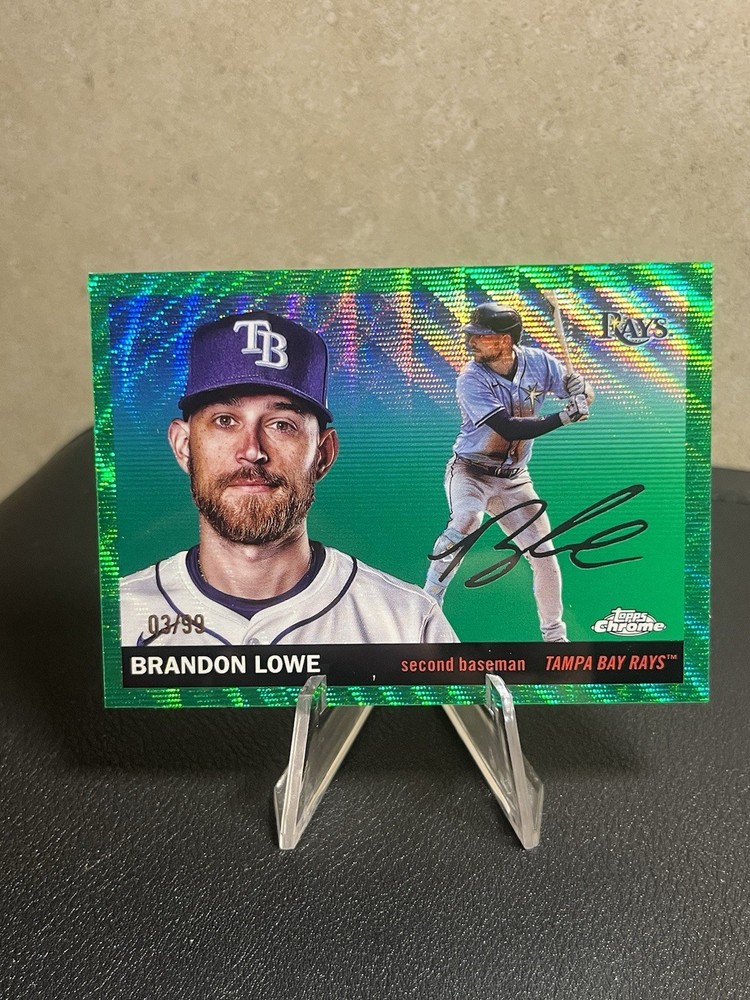 2025 Topps Chrome Platinum Anniversary - Brandon Lowe Green Wave /99