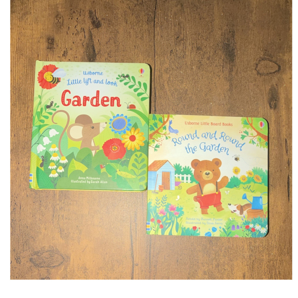 Usborne Little Lift and Look Garden & Round and Round the Garden Board Books