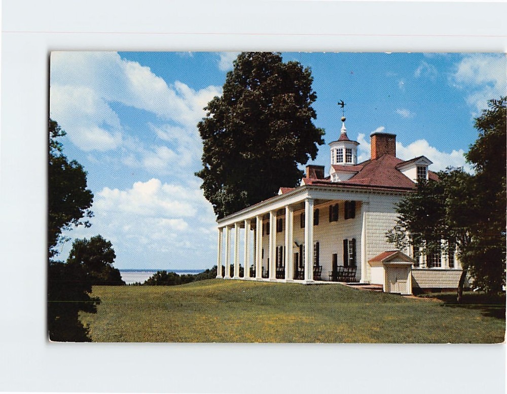Postcard East Front at Mount Vernon Virginia USA