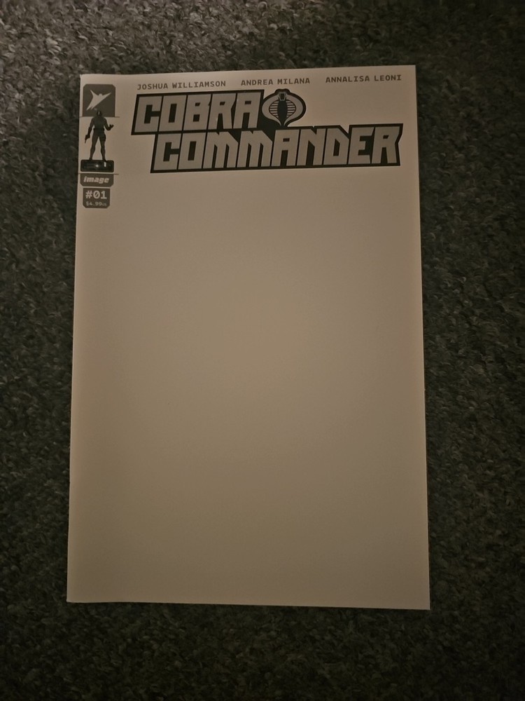 Cobra Commander #1 Blank Variant Cover G New NM
