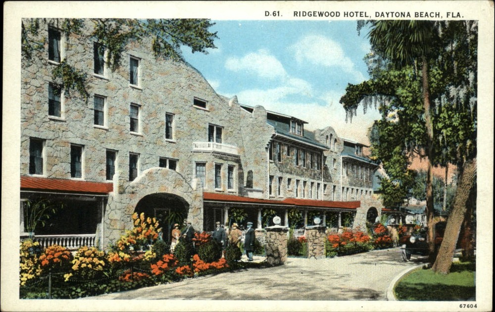 Ridgewood Hotel ~ Daytona Beach Florida FL ~ unused 1920s vintage postcard