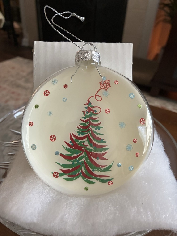 Vintage Glass Christmas Tree Ornament