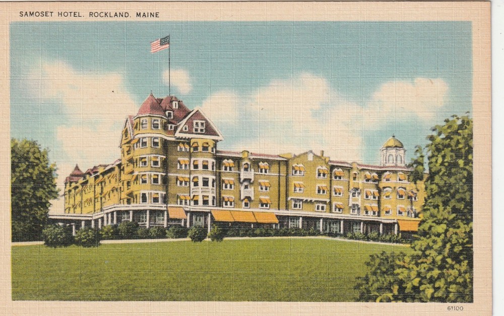 Rockland ME, Historic Samoset Hotel, Maine Vintage Postcard