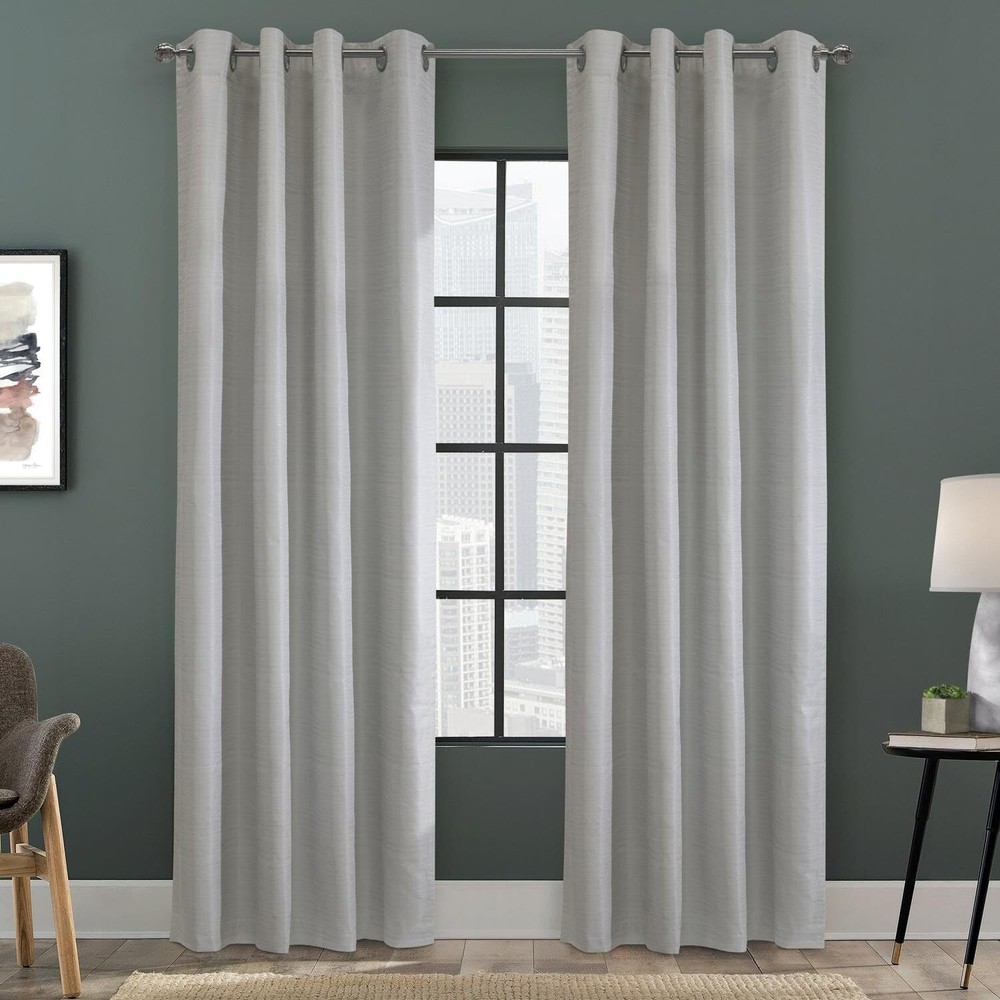 Solstice Grommet Curtain Panel Window Dressing 52 x 84 in Oyster