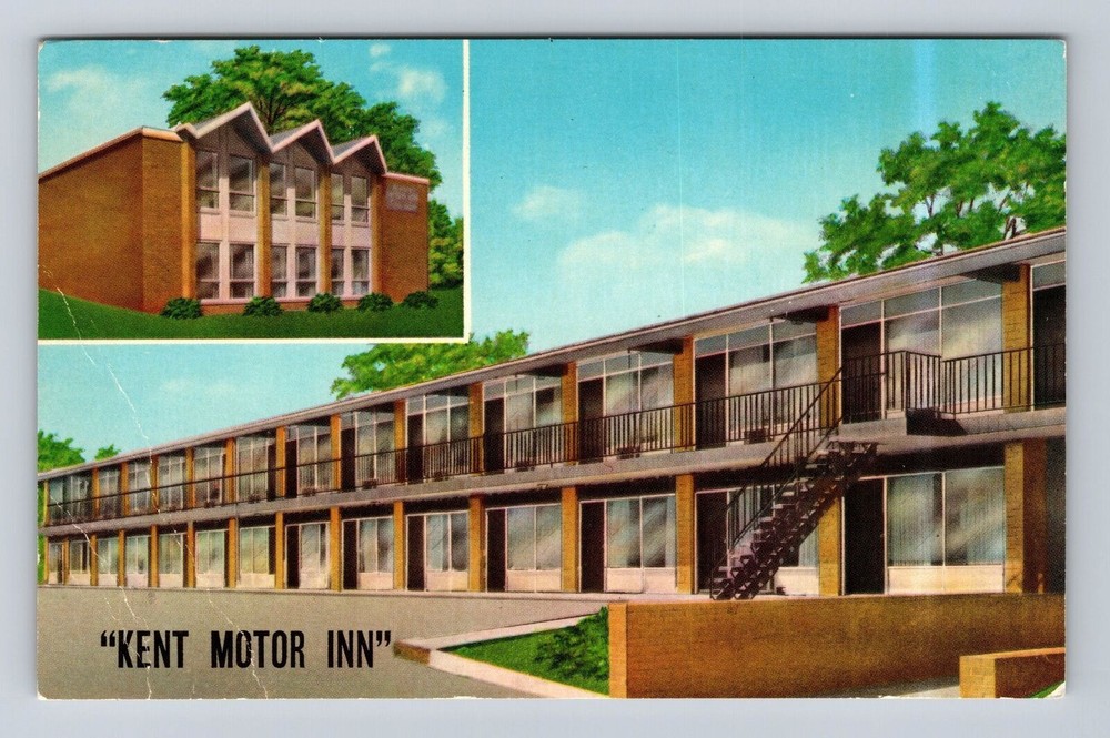 Kent OH-Ohio, Kent Motor Inn, Advertisement, Antique, Vintage Souvenir Postcard