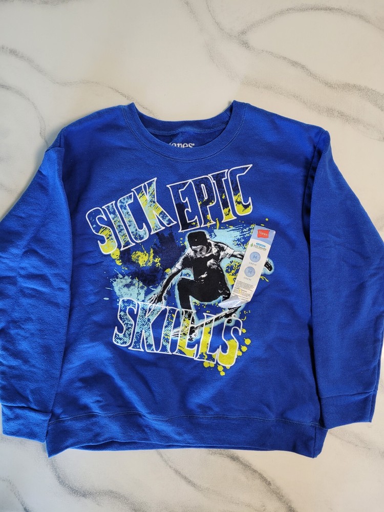 Hanes sick epic skills crew neck boys size 8 NWT