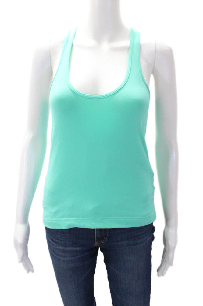 Lululemon Womens Racer Back Sleeveless Tank Top Turquoise Blue Size 4Free Shipping in US $100+ Orders | $6.95 Orders Below