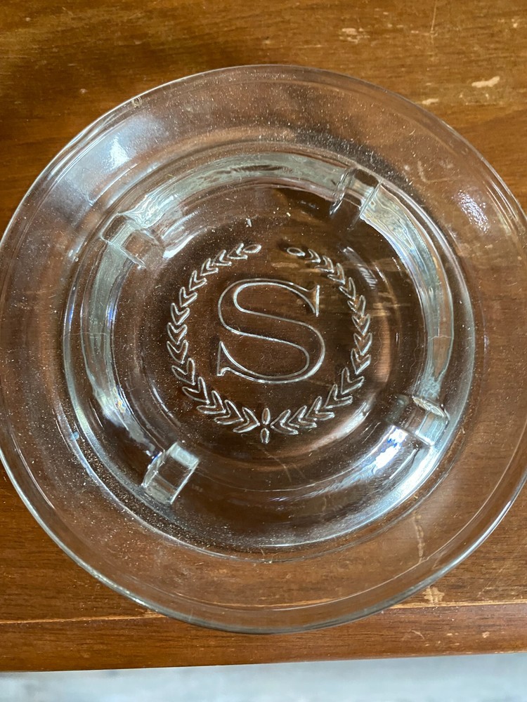 Vintage Sheraton Hotel Clear Glass Ashtray 3 3/4 Inches Round