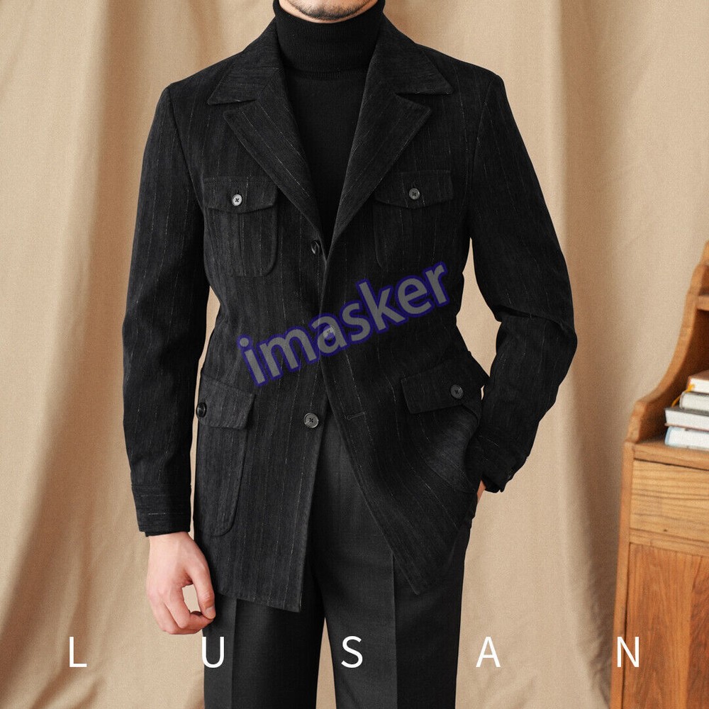 Autumn/winter Velvet Suit Collar Jacket Hunting Wear Outdoor Jacket Casual Retro