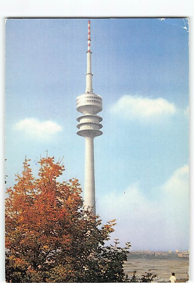 Postcard Olympiaturm Munich Germany