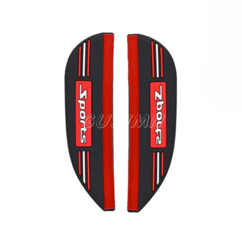 2PC Sport Style Sun Visor Rain Board Eyebrow Guard For Side Rear View Mirror Car