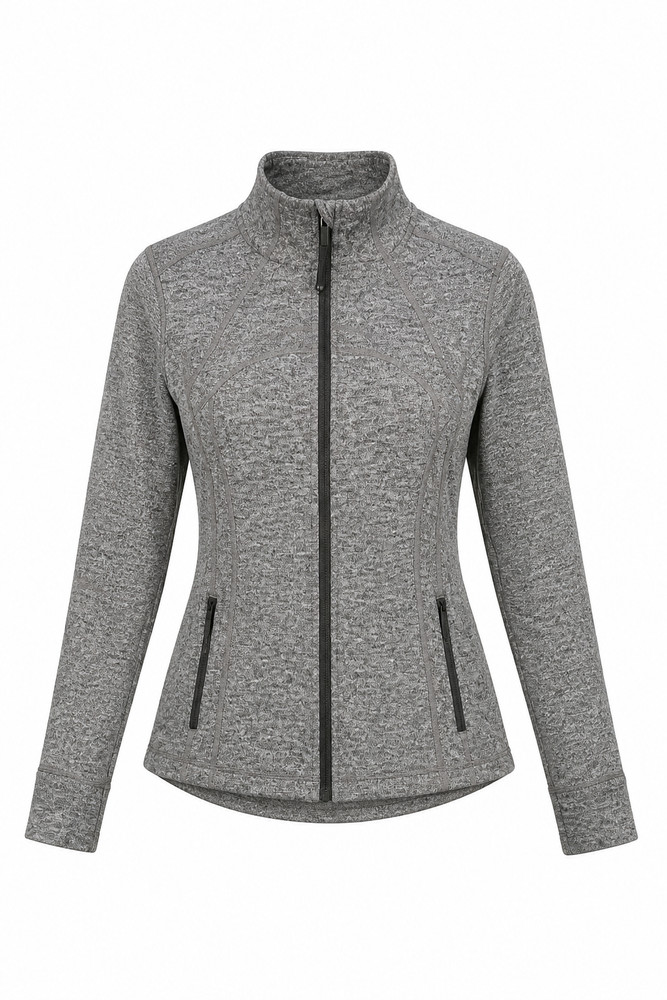 Lululemon Define Jacket Size 10 Gray Heathered Space Dye Full Zip Technical Knit